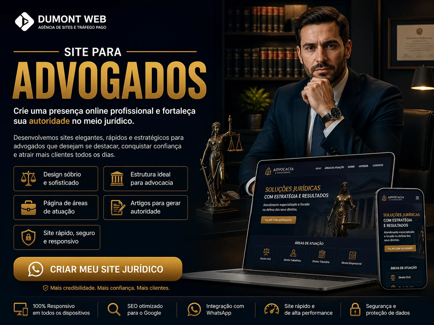 Mockup de site para advogados — Dumont Web