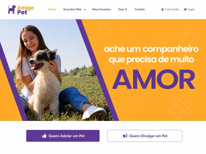 Site AdotePet — Dumont Web
