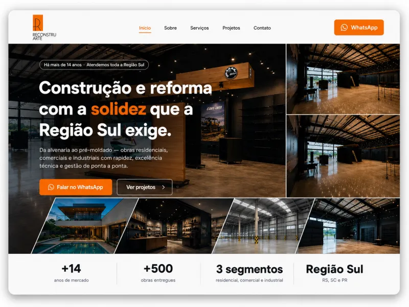 Site ReconstruArte — projeto Dumont Web